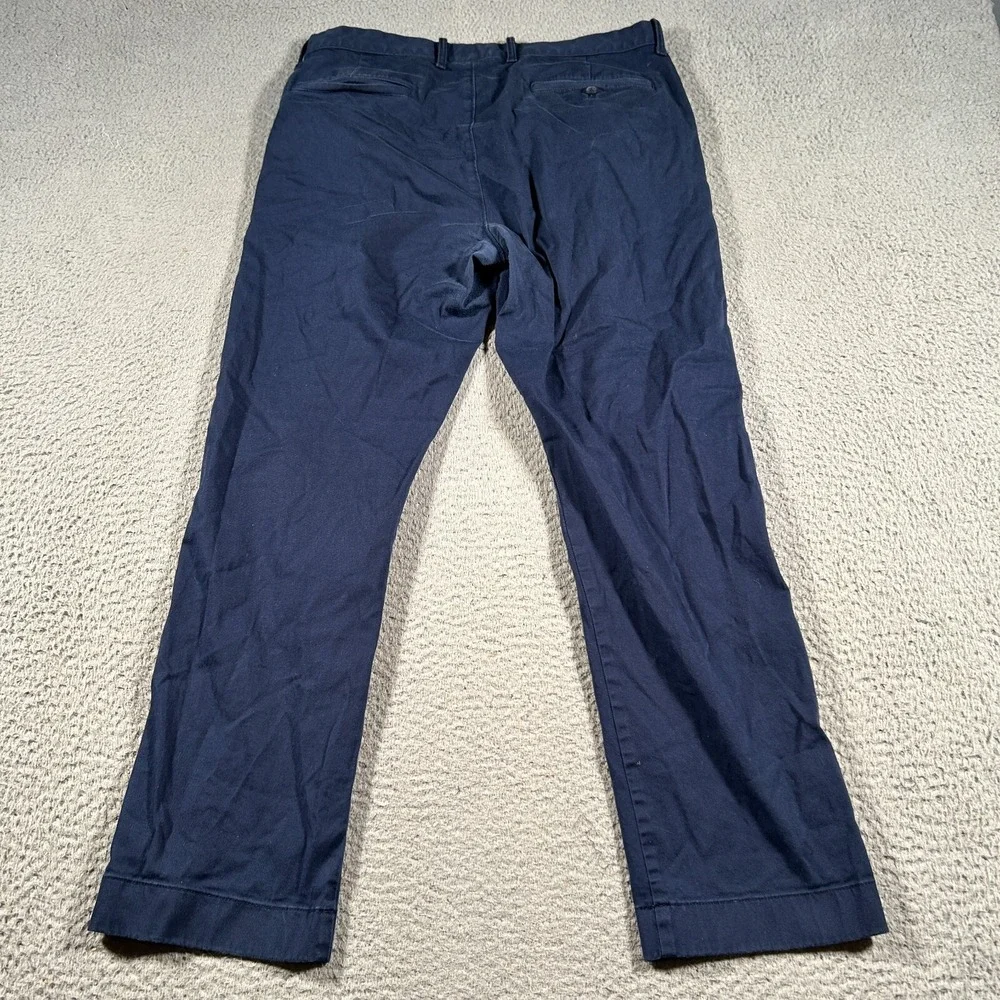 J Crew Chino Pants‎ Mens 34x28 Blue Staight Leg Preppy Everyday Golf Casual
